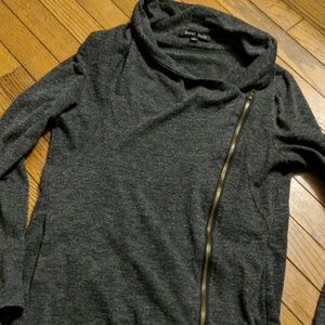 Modcloth asymmetrical zip sweater, L
